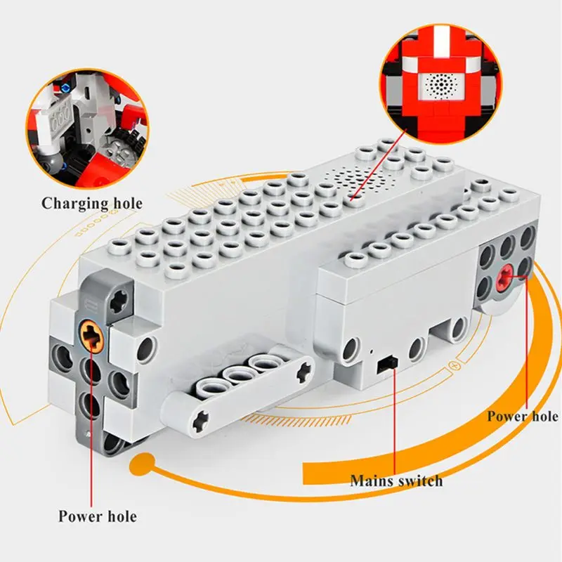 

C5AA 1Set DIY Building Block Robot App Controlled Toy Educational Electric RC Robot Bricks Toys Intelligent Charging Gift for