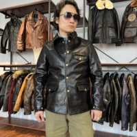 cdj 8 asian size super top quality heavy genuine japan horse leather slim classic horsehide stylish switchyard jacket
