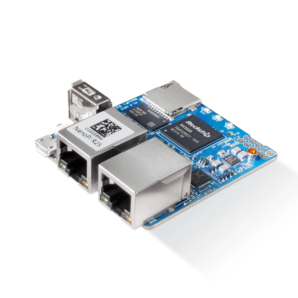 Портативный мини-роутер для путешествий FriendlyElec Nanopi R2S OpenWRT с портами Ethernet двумя