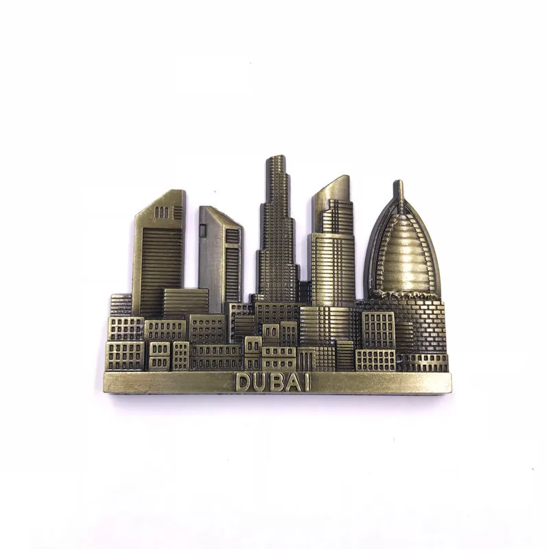 Металлический магнит на холодильник Дубай креативный сувенир отель парус самый