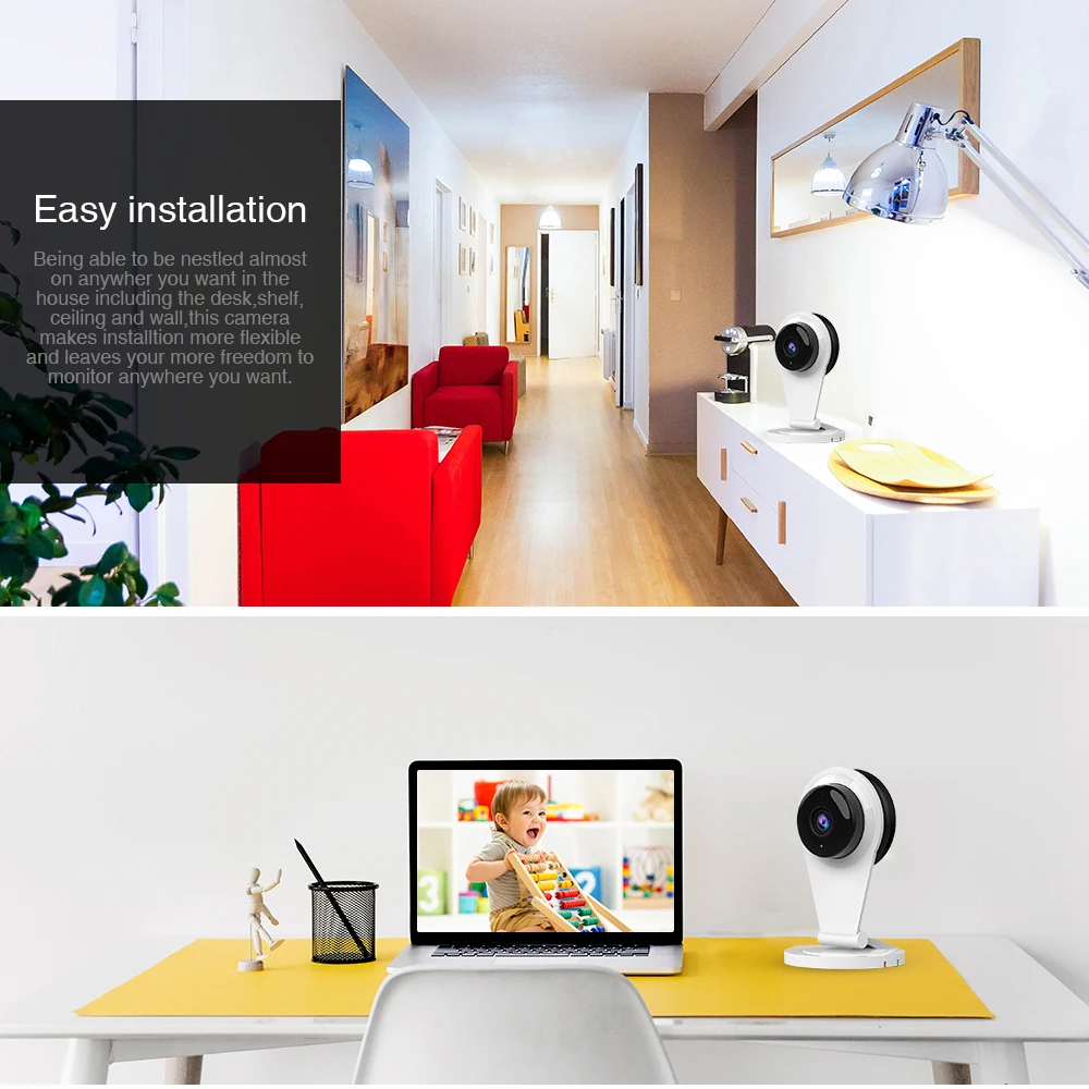 Аудио Мини Wifi камера безопасности Детский монитор P2P видео рекордер |