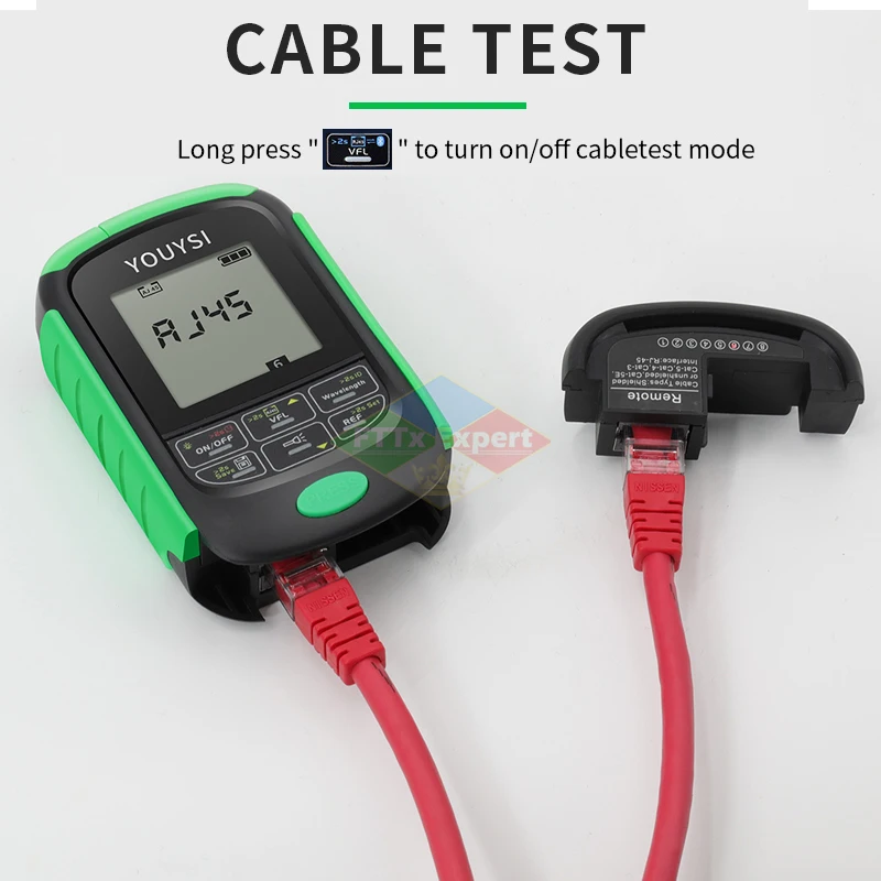 New 4in1 Li-Lion Battery Optical Power Meter Visual Fault Locator Network Cable Test Optical Fiber Tester LED VFL