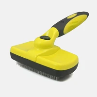 pet self cleaning slicker brush clean grooming dog care open knot comb cat fading automatic telescopic stainless steel needle
