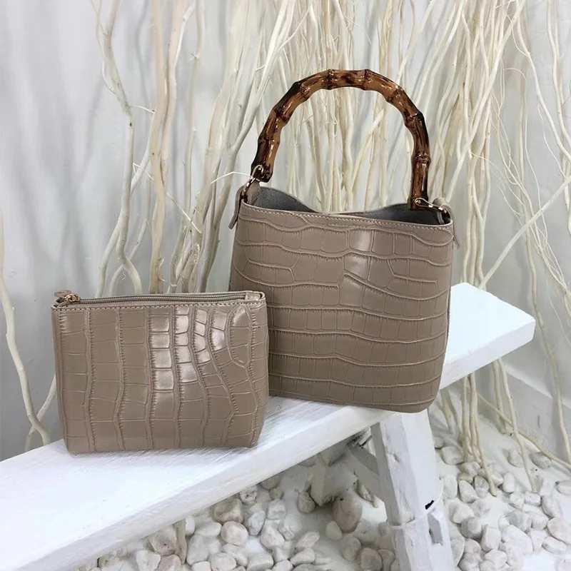 

Stone Women's Handbags Small Fresh Bamboo Handles Small Square Bags Women Purses and Handbags Luxury Designer Purses Crossbody