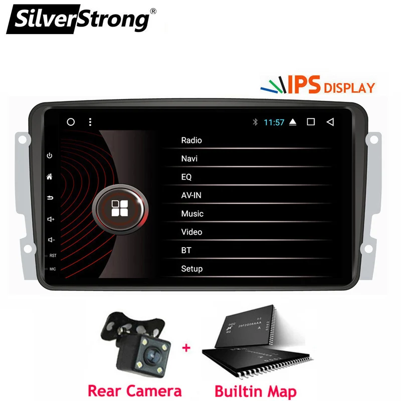 XJB-W209-8L SilverStrong 8 дюймов ips Android9.0 gps Автомагнитола gps для Mercedes Benz CLK W209 W203 W208 W463 Vaneo Viano Vito - Цвет: XJB-W209-8L