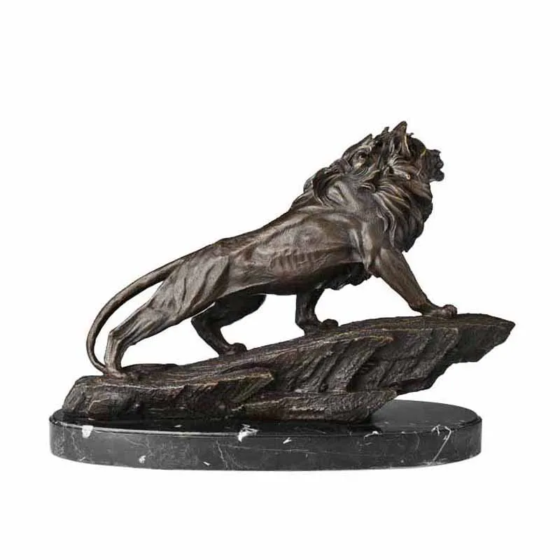 Бронзовая скульптура Король Лев замечательная статуя дикие животные львы