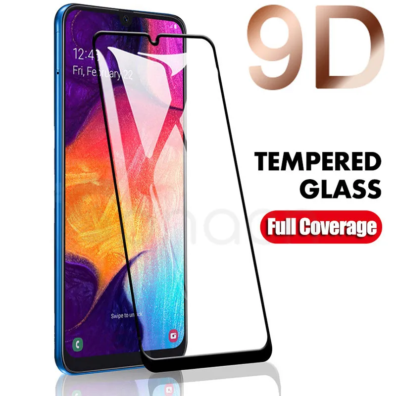 Чехол для телефона из закаленного стекла Samsung A50 A40 A30 A20 A10 стеклянные аксессуары