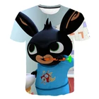 Футболка унисекс с коротким рукавом и 3D-принтом кроликов