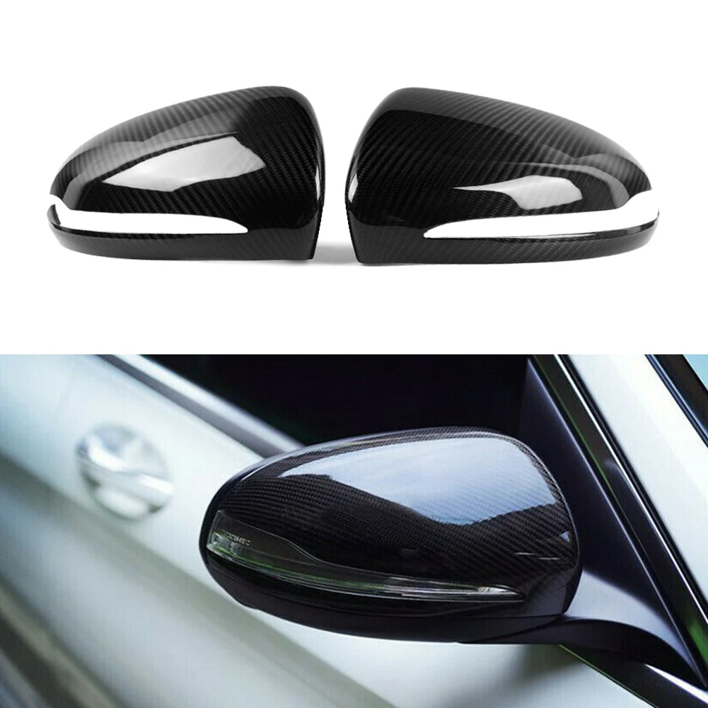 

100% Carbon Fiber Car Side Rearview Mirrors Cover Caps For Mercedes Benz W205 W222 S550 S600 S63 2015 2016 2017 2018 2019 LHD