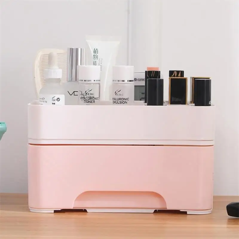 Пластиковая коробка для хранения органайзер макияжа косметический ящик