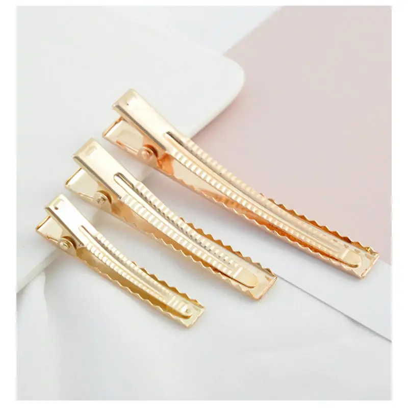 Простые золотистые заколки для утконоса 3 размера в Корейском стиле