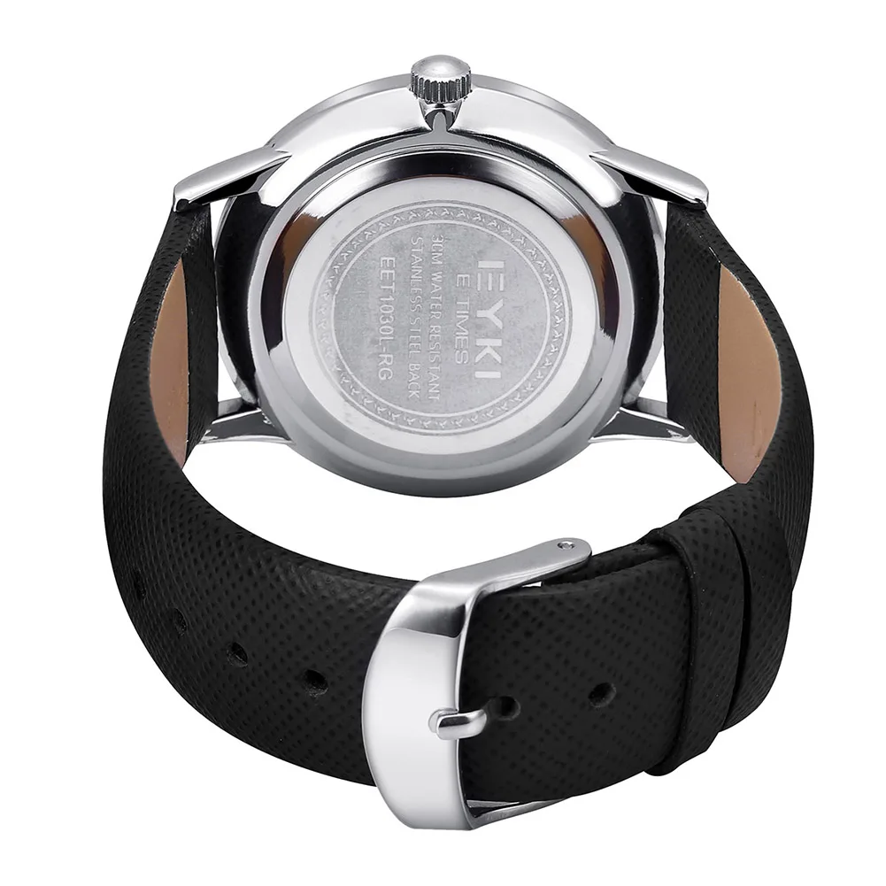 2020 Новые мужские бизнес часы кожаный ремешок модные роскошные кварцевые парные