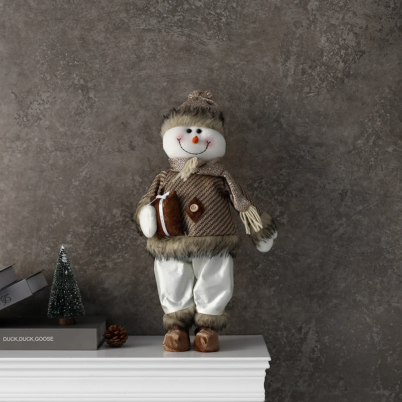 Рождественская плюшевая кукла цвета хаки с Санта-Клаусом снеговиком оленем