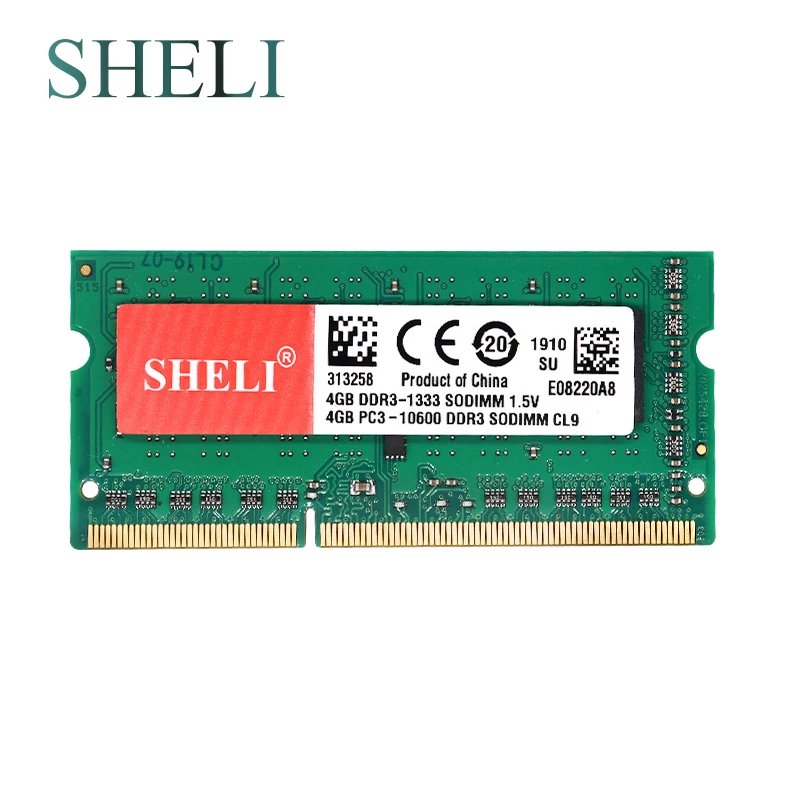 Новая память для ноутбуков SHELI 4 Гб 1RX8 стандартная DDR3 1333 МГц 1 5 в 204pin CL9
