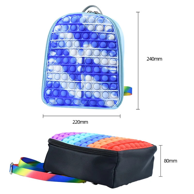 POP-mochila con burbujas para adulto, juguete antiestr&eacute;s suave, blando, antiestr&eacute;s-5