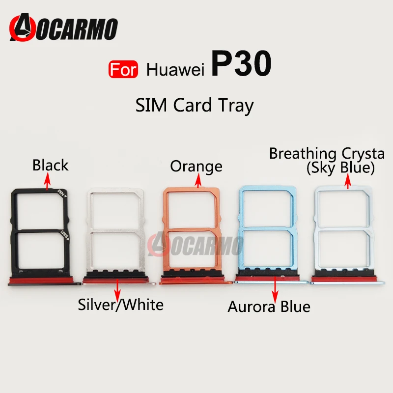 SIM Card Tray For Huawei P30 Holder Micro SD Slot Socket Adapter Replacement Parts | Мобильные телефоны и аксессуары