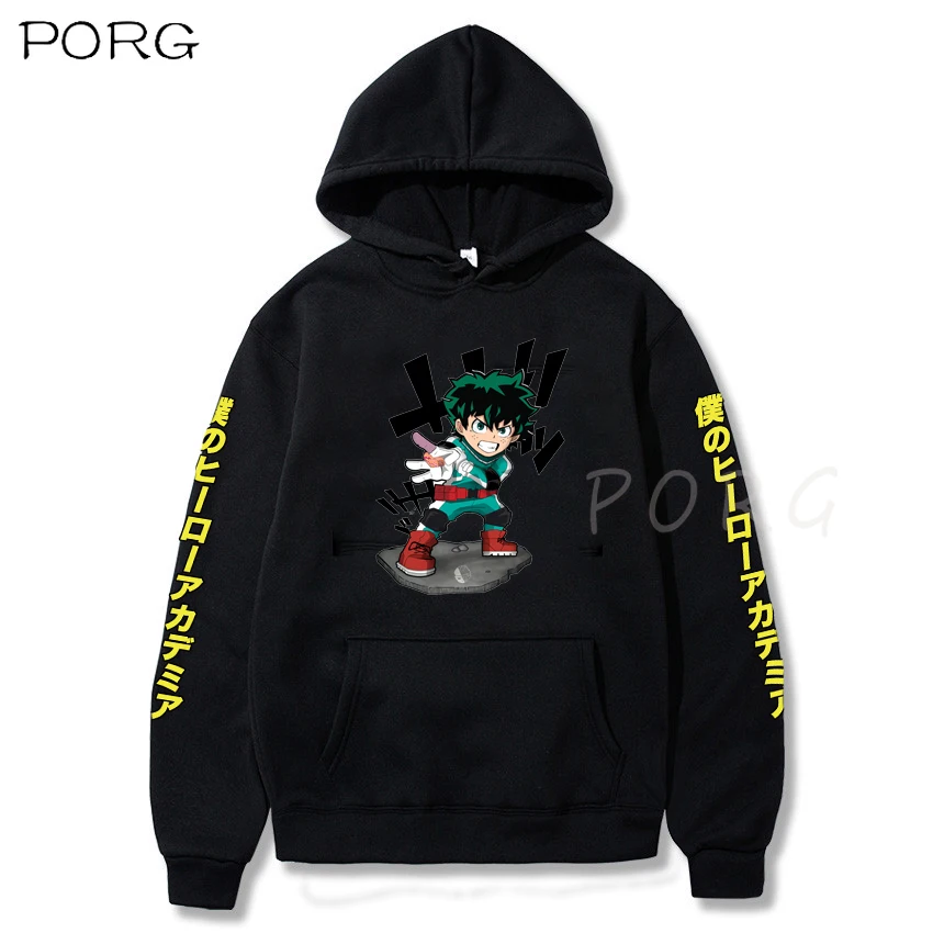 Толстовки с капюшоном My Hero моя геройская академия Мужская кавайная толстовка из