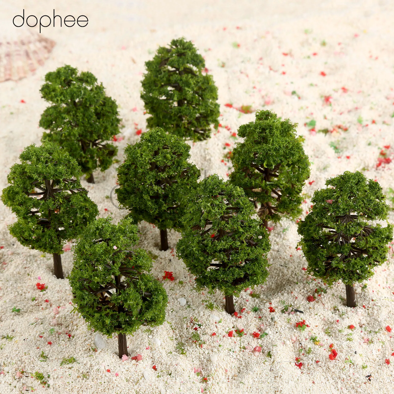 Dophee 20 шт. модель дерева масштаб 1:100 9 см поезд пейзаж железнодорожная ландшафт