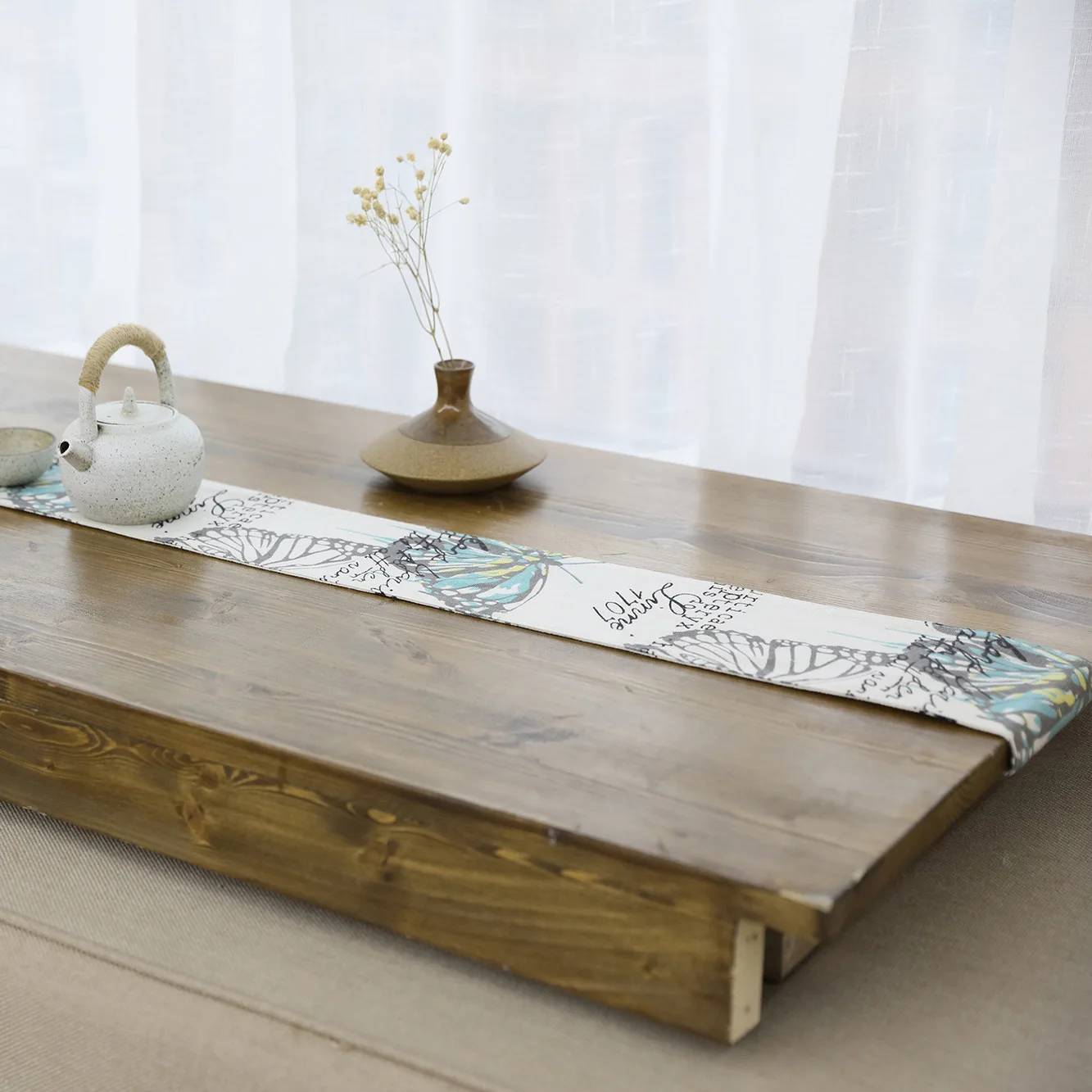 Домашний стол с шестигранной бабочкой из хлопка и льна Национальный стиль флагом