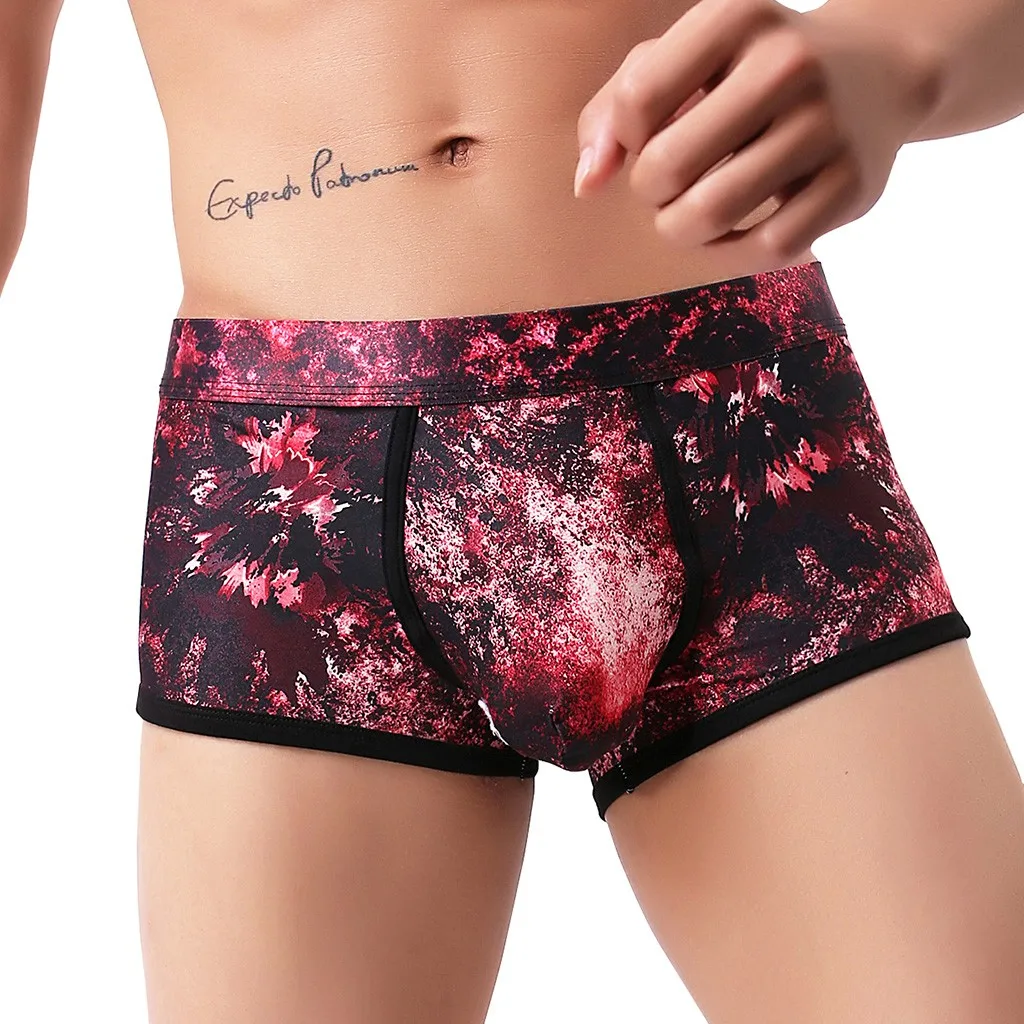 Мужское модное индивидуальное нижнее белье мягкие дышащие трусы короткие