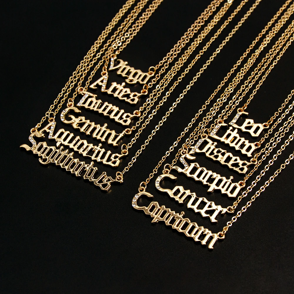 Dowaka первоначального зодиака ожерелье для женщин Созвездие цепочки на ключицы