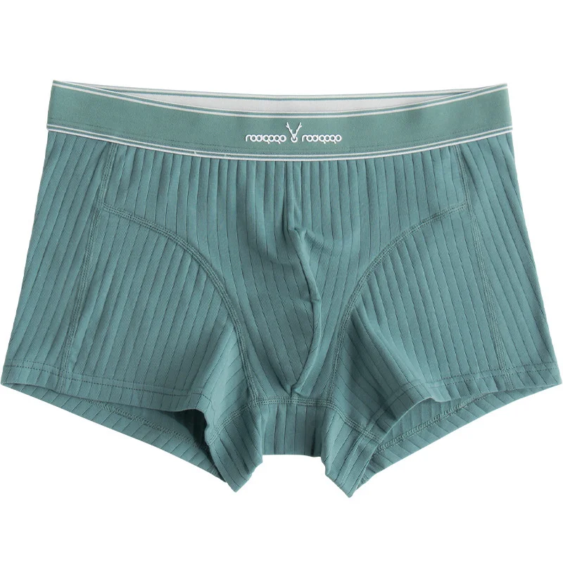 

Men's Underwear Cotton Lining Boxer Underwear Youth Stripe Loose Large Four Corner Underpants Men's Comfortable And Breathable