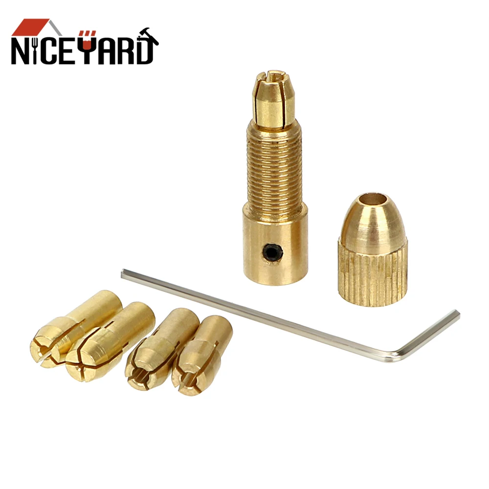 

Цанга для сверл NICEYARD, 5 шт./компл., 0,5-3 мм, внутренний диаметр 2,35/3,17/2,00 мм