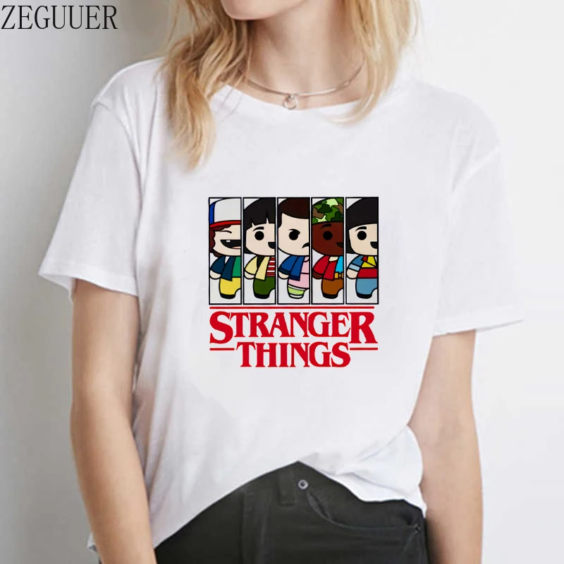 Kawaii Stranger Things 3 уличная Футболка с принтом модная футболка женская одежда летняя