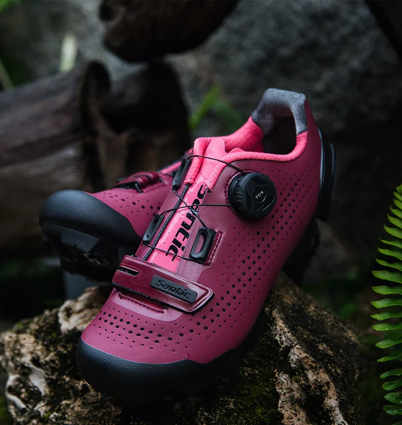 Женские дышащие кроссовки SANTIC для горных велосипедов самоблокирующиеся