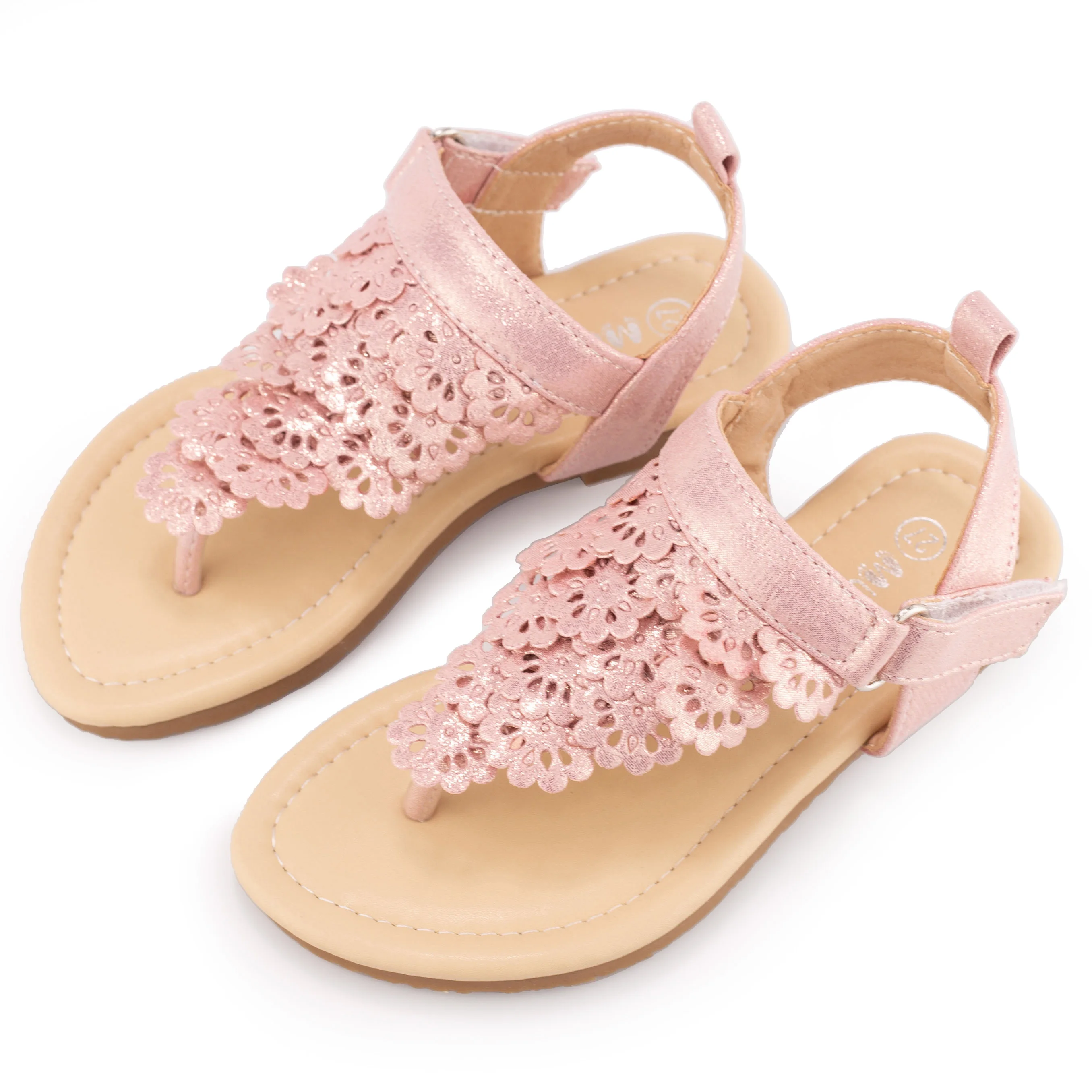 MUYGUAY-Sandalias para ni&ntilde;as peque&ntilde;as, chanclas con correa en el tobillo, Punta abierta, zapatos de vestir de verano-0