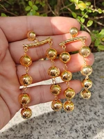 24k dubai gold color earrings for women girls arab twist african party wedding gifts earrings gift