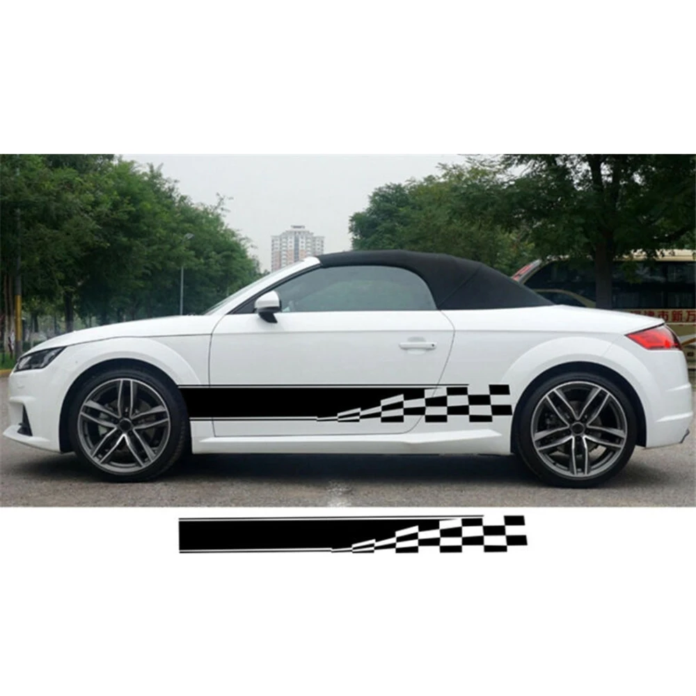 

Decal Car 1 Pair Stickers 210x23cm 2pcs Graphic Flag Body Sports Stripe