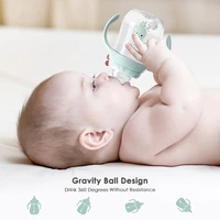 180ml cute rabbite baby feeding cup with a straw bpa free children learn feeding drinking handle kids water bottles training cup