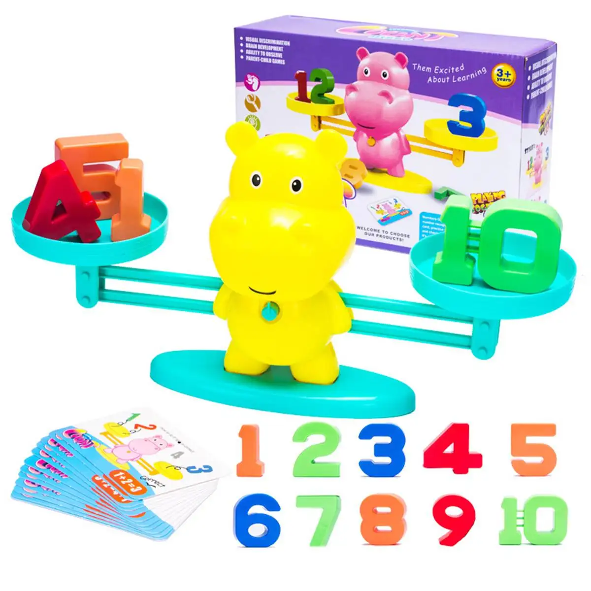 

Математическая игра, настольные игрушки, обезьяна, кошка, цифровая балансировочная игрушка, детская развивающая обучающая игрушка, добавьт...