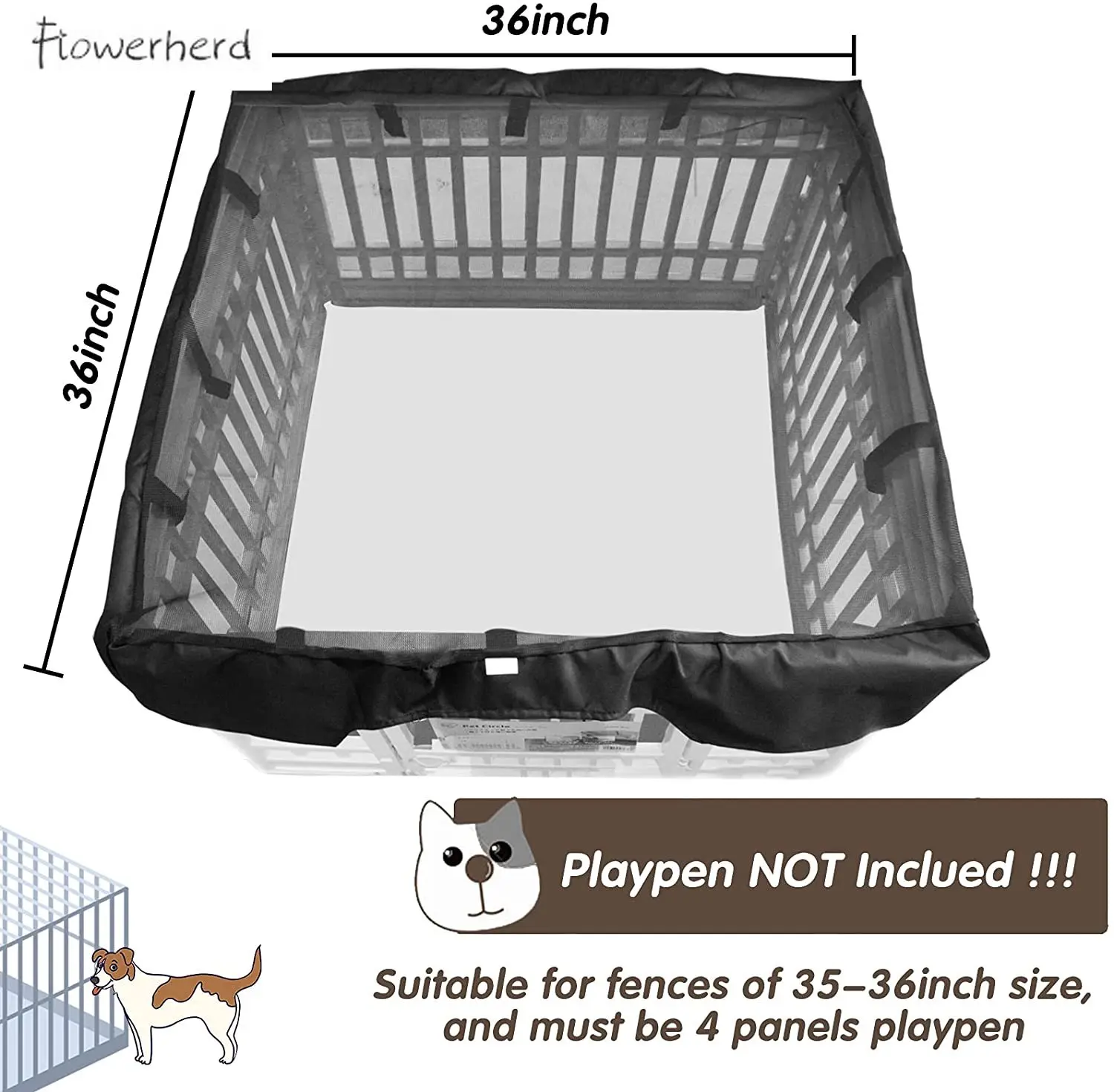 Pet манеж сетчатая ткань верхней крышке обеспечивают затемненных областей для