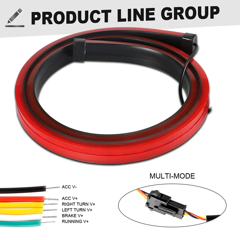 Универсальный светодиодный стоп-сигнал для салона автомобиля 90 см 100