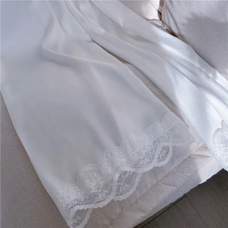 

Casual Faux Silk Shirt&Pants Women Pajamas 2PCS Sleepwear Satin Nightwear Lounge Wear Soft Home Clothes Intimate Lingerie