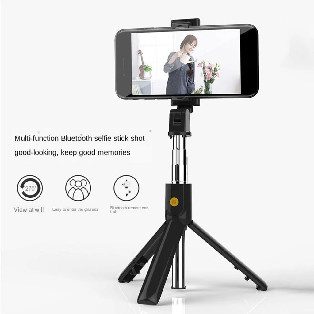 

K10 Mini Pocket Selfie Stick with Detachable Remote Tripod Stand for Phone Compact