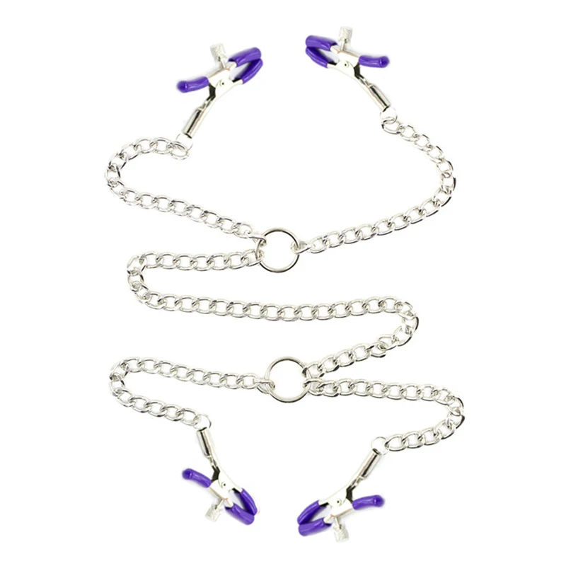 Металлическая цепочка для сосков стимуляция зажим БДСМ клипсы флирт пинцес