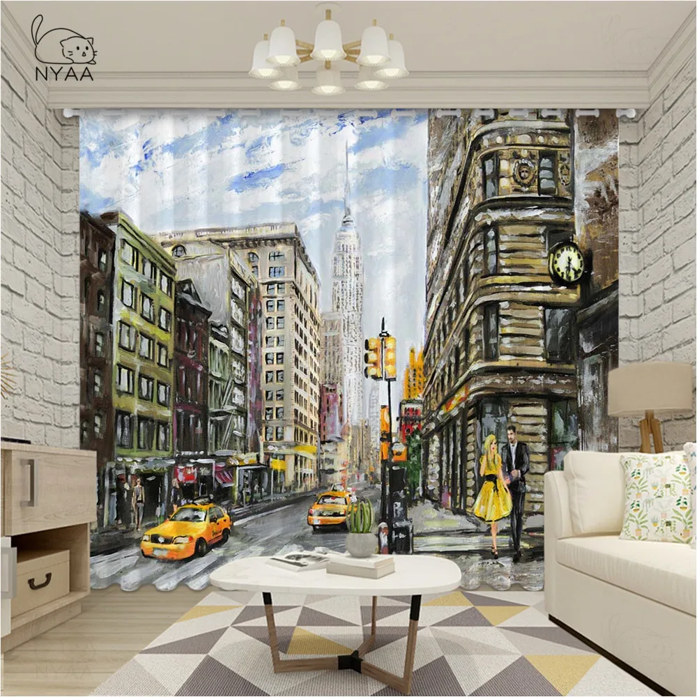 Парижская оконная занавеска улица в Париже городской трафик деревьев пейзаж