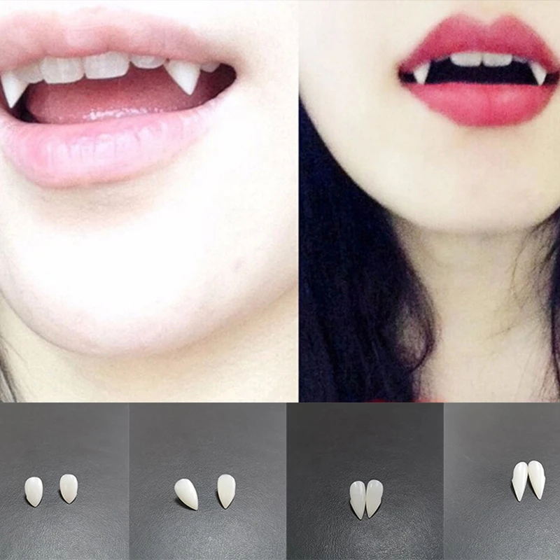 Bloodcurdling Vampire Werewolves Fangs Fake Dentures Teeth Costume Halloween Fad | Дом и сад