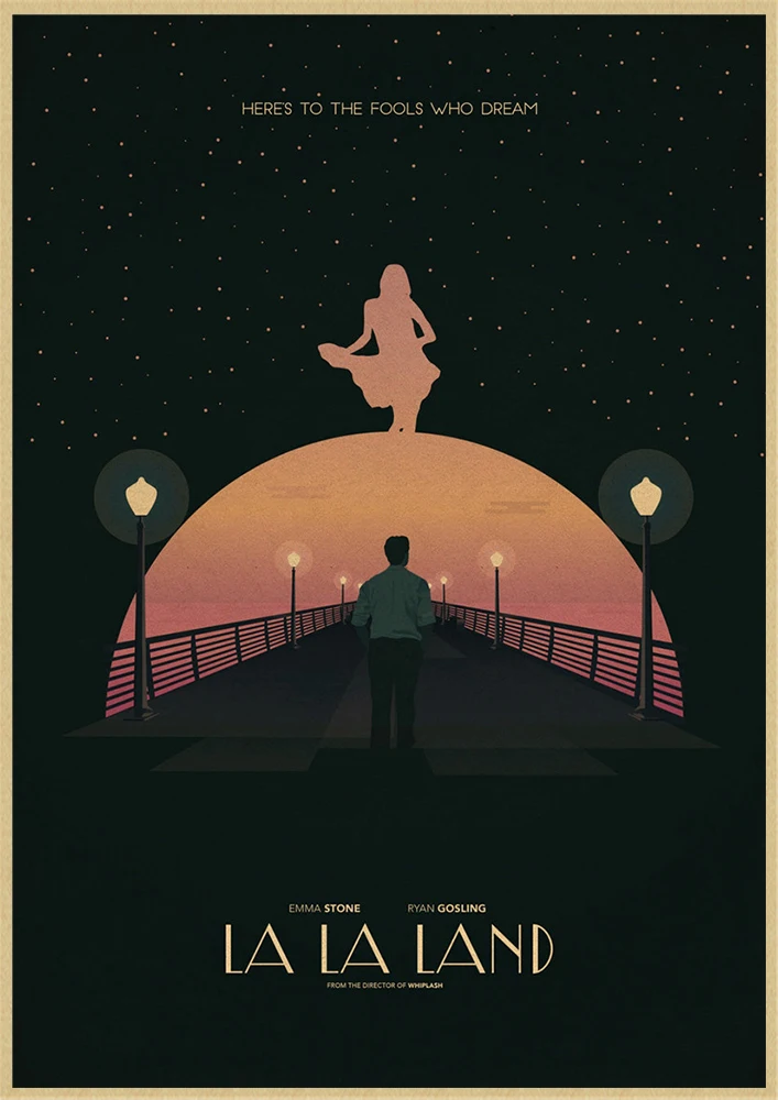 LA LAND ретро постер из крафтовой бумаги Ретро художественные изделия для стен