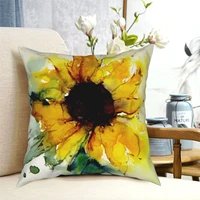nature sunflower flowers spring pillowcase printing polyester cushion cover decorative pillow case cover home square 4545cm