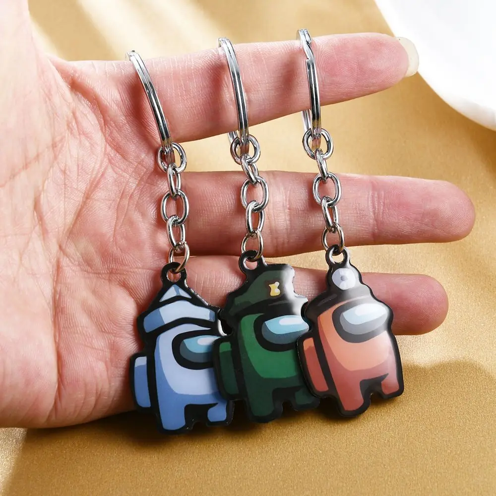 

1pcs Hot Games Keychain Acrylic & Metal Colourful Keychains For Car Keys Decoration Accessories Toys Key Chain