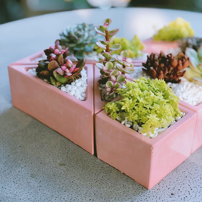 Бетонная силиконовая форма для цветов Простой цементный цветочный горшок