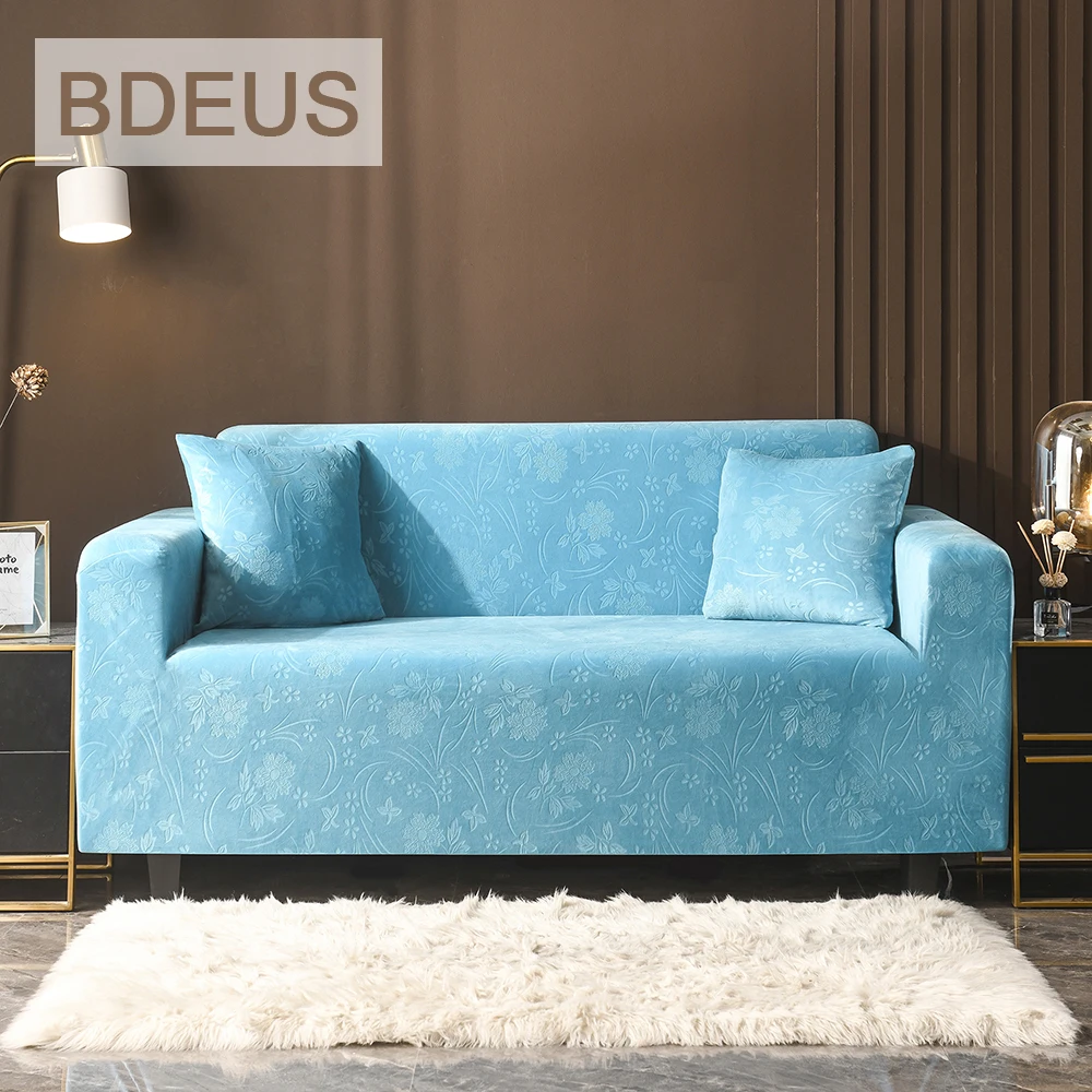 

BDEUS High-End Crystal Velvet Sofa Covers for Living Room Sectional Corner Furniture Slipcover Couch Cover Adjustable Sofa Cover
