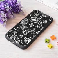 for iphone bandana seamless pattern black print soft matt apple iphone case