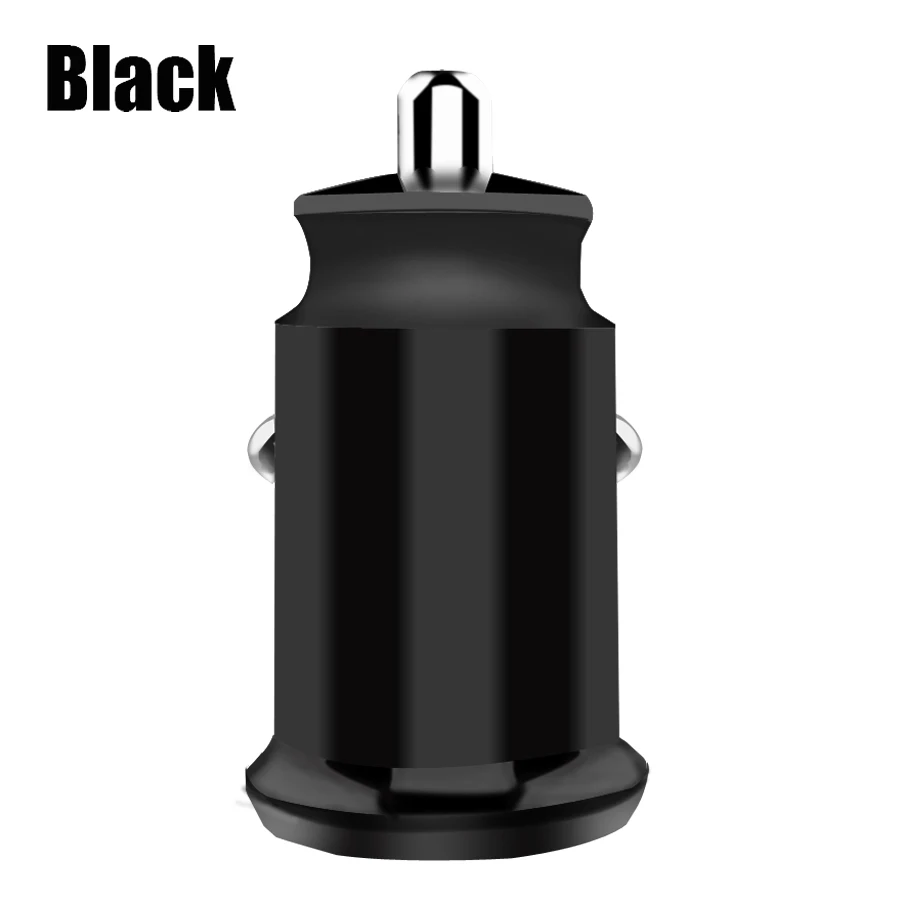 black Быстрая зарядка USB Автомобильное зарядное устройство для iPhone samsung Xiaomi Tablet Зарядное устройство 5V3. 1A двойной мини мобильный телефон зарядное устройство адаптер в автомобиле - Тип штекера: black