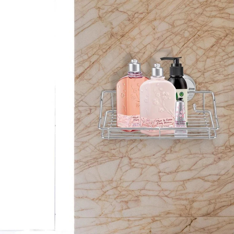 Супер мощная присоска из нержавеющей стали полка для ванной комнаты хранения