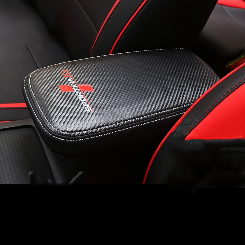 

Lsrtw2017 Fiber Leather Car Center Armrest Cover Storage Box Protector for Kia K3 Cerato 2019 2020 2021 Forte Accessories Auto